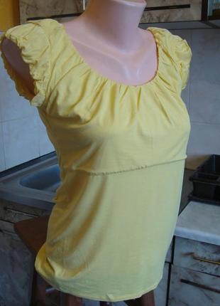 Блузка футболка желтая8 фото