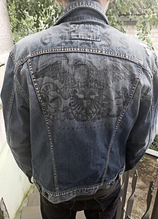 Куртка guess denim jacket джинсовка р.xl original лимитная курточка эксклюзив стиль рванка mexico