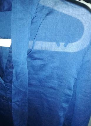 Блуза синяя батист м р.4 фото