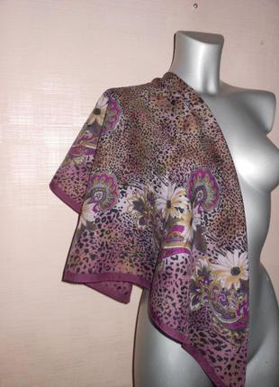 Италия! платок косынка сиреневый цветы новый