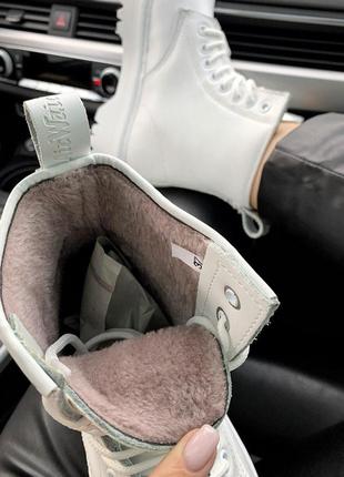 Шикарні зимові черевики dr.martens jadon mono в білому кольорі (осінь-зима-весна)😍7 фото