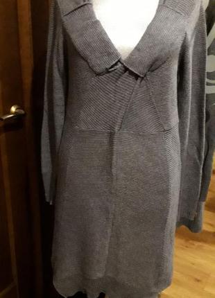 Стильное теплое вязанное платье-свитер  object collectors  item