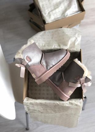 Шикарные женские ugg mini bailey bow с мягким и теплым мехом (осень-зима-весна)😍2 фото