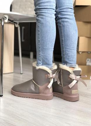 Шикарные женские ugg mini bailey bow с мягким и теплым мехом (осень-зима-весна)😍