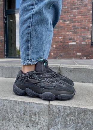 Мужские кроссовки adidas yeezy boost 500 utility black#адидас