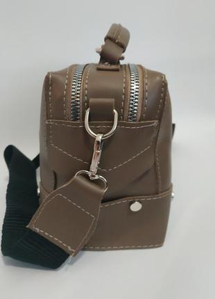 Стильная женская мини-сумка через плечо. маленькая сумочка клатч экокожа модная и стильная5 фото