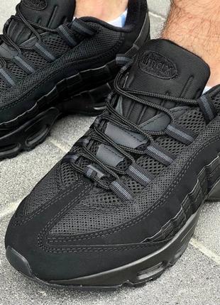 Мужские кроссовки nike air max 95 ‘black’ #найк9 фото