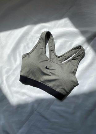 Сірий базовий спортивний топ найк, nike dri-fit top