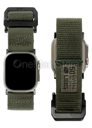 Ремешок uag active strap для apple watch ultra 49mm (foliage green/зеленый)