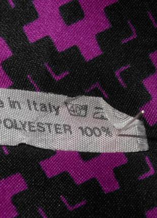 Платок косынка шелк атлас италия! орнамент фиолет5 фото