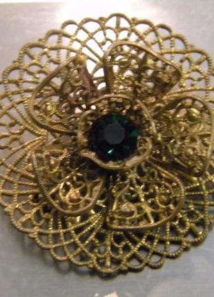 Брошь чешская бижутерия чехословакия винтаж №1550