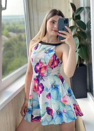 Легка літня сукня квітковий принт 1+1=32 фото