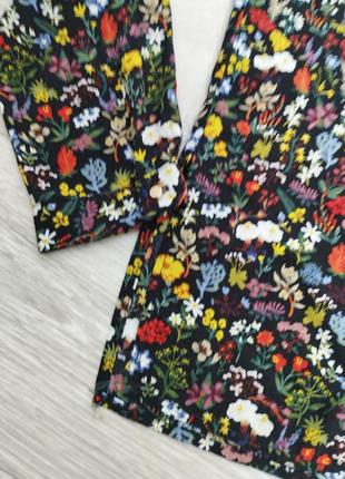 Женская рубашка zara  рубашка с длинным рукавом в цветочный принт6 фото