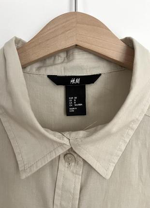 Тоненькая удлиненная рубашка h&amp;m, хлопок3 фото