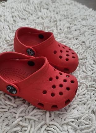 Красные кроксы сабо crocs размер с 4-5 на 21-221 фото