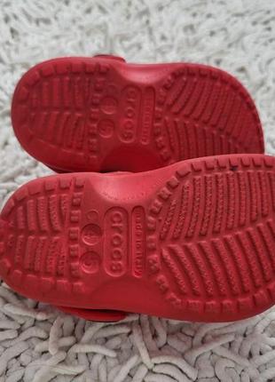 Красные кроксы сабо crocs размер с 4-5 на 21-225 фото