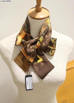 Шовкова стрічка твіллі в стилі louis vuitton луї вітон5 фото