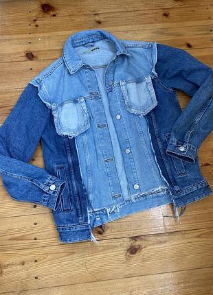 Джинсова куртка topshop , moto1 фото