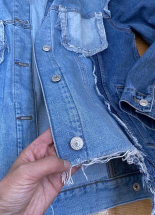 Джинсова куртка topshop , moto3 фото