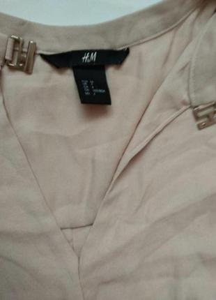 Шифоновая блузка блуза без рукавов с воланами рюшами нюдовая пудровая4 фото