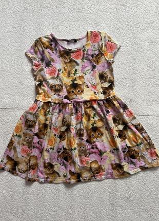 Платье платье george коты 6-8 лет