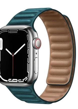 Ремінці  magnetic leather loop - для apple watch cosmic blue  42/44/45/49mm