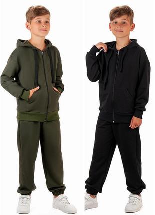 Базовий підлітковий спортивний демісезонний костюм, спортивный костюм на молнии, комплект толстовка і спортивні штани