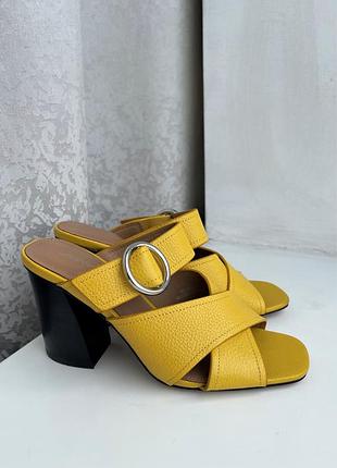 Стильні шкіряні шльопанці autograph 37 р. мюлі