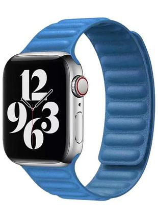 Ремінці  magnetic leather loop - для apple watch ultramarine 38/40/41mm
