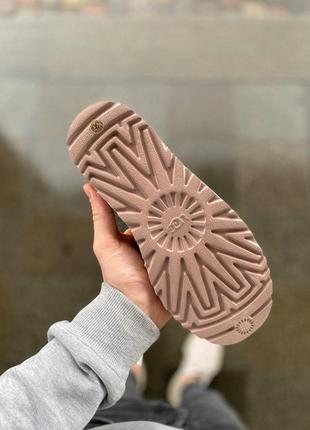 Крутые сапожки ugg mini bailey bow ii в розовом цвете (осень-зима-весна)😍4 фото