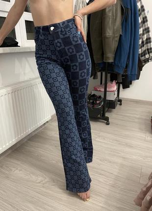 Женские винтажные джинсы клеш высокая талия jaded london retro print skinny flare jeans high waist женские винтажные джинсы с высокей талией клэш10 фото