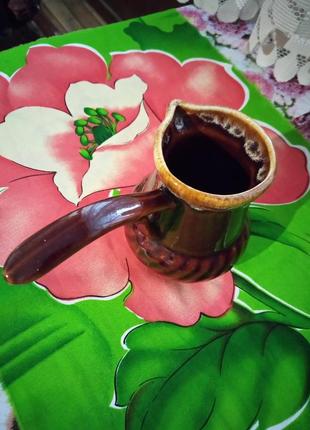 Джезва кавоварка турка-кераміка5 фото