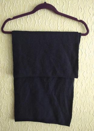 Темно - синий снуд, шарф1 фото