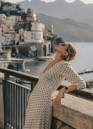 Сукня максі в горох від h&m