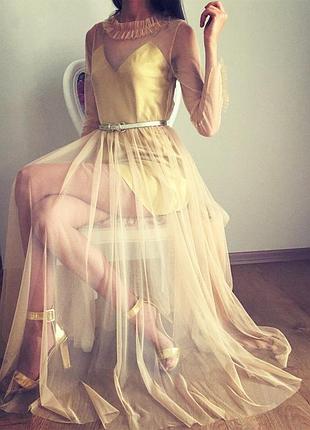 Стильне плаття з сітки 2в1