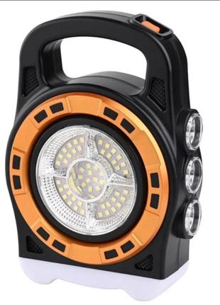 Ліхтар фонарь аккумуляторный с солнечной панелью hb-6678 + powerbank