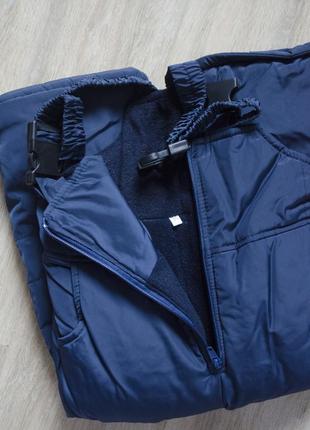 Новый раздельный комбинезон на овчине: тёплая куртка и штаны на подтяжках4 фото