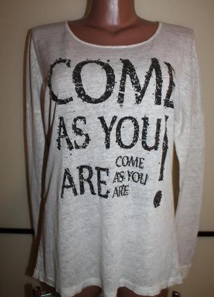 Трикотажний лляної лонгслив вільного крою rich&royal,португалія, р. l, на 48 р