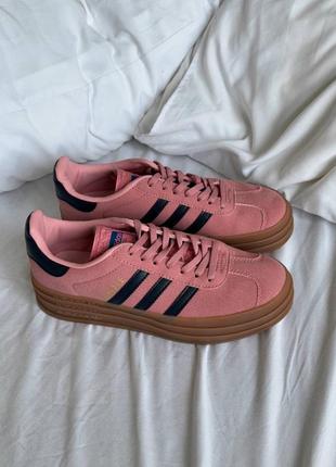 Кроссовки adidas gazelle pink3 фото