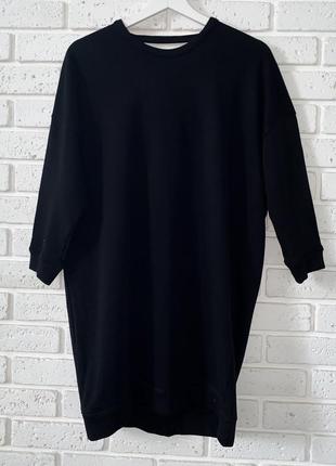 Платье чёрное с пайетками на спине zara2 фото