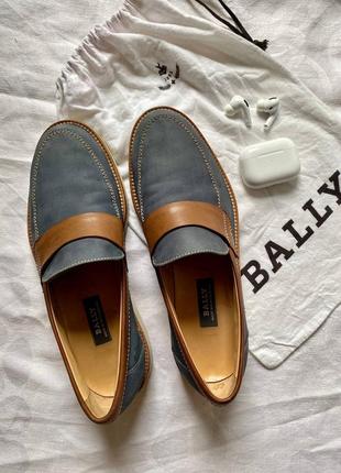 Швейцарские кожаные туфли мокасины слипоны bally