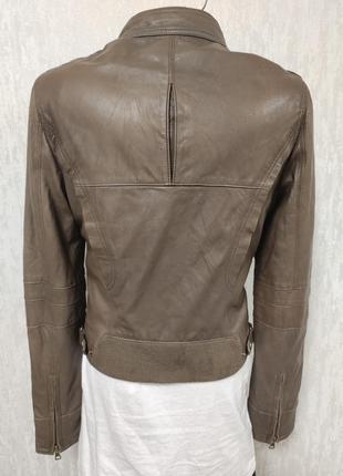 Globus essentials women's real leather jacket женская короткая кожаная куртка косуха из кожи ягнёнка3 фото