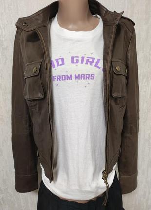 Globus essentials women's real leather jacket женская короткая кожаная куртка косуха из кожи ягнёнка2 фото