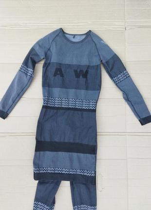 S - дизайнерское жаккардовое трикотажное платье alexander wang для h&m4 фото