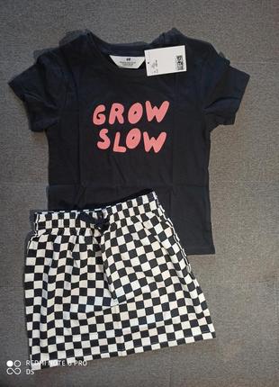 Комплект футболка и юбка hm h&amp;m юбка2 фото
