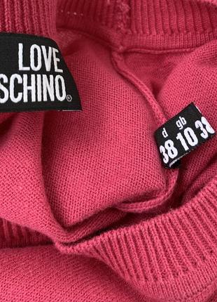 Хлопковая футболка блуза топ love moschino свободного кроя10 фото