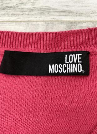 Хлопковая футболка блуза топ love moschino свободного кроя8 фото
