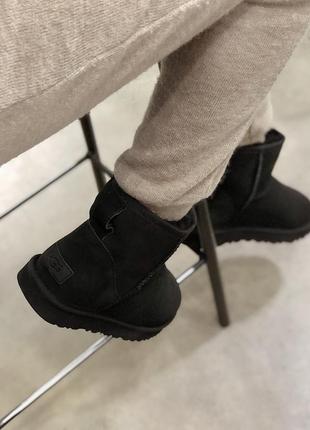 Ugg classic mini black, женские зимние замшевые угги/уги4 фото