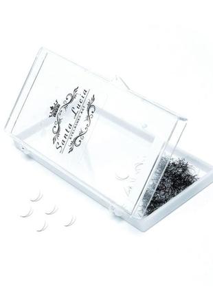 2d-с-010-13 mm по 1000 шт. пучкові вії для нарощування santalucia