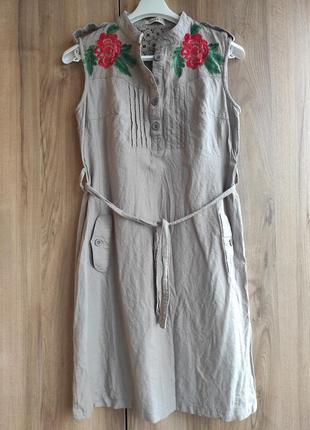 Натуральное платье, лен, вышиванка, ruta-s1 фото